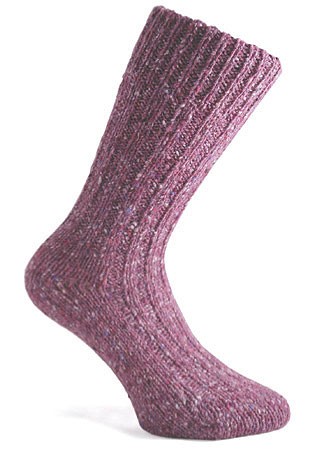 Donegal Irish Wool-Mix Socks - Lilac