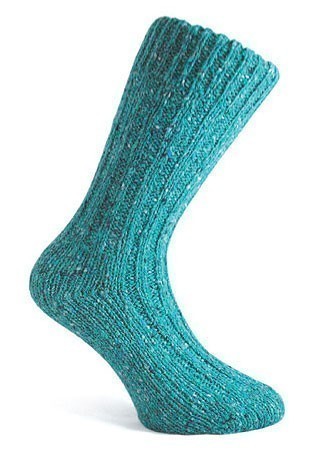 Donegal Irish Wool-Mix Socks - Turquoise