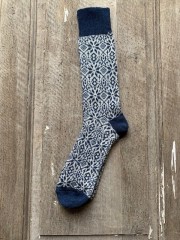 Arbon Scandi Wool-Mix Socks - Navy/Cream