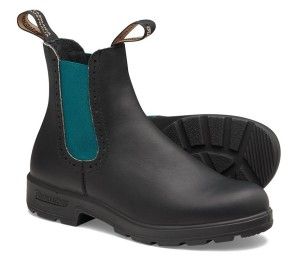 Blundstone 2320 - Black Women's Hi-Top with Green Elastic